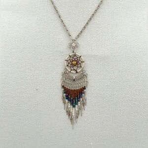 Vintage Dreamcatcher Beaded Necklace
